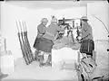 Men of the Queen's Own Cameron Highlanders man a bunker at Aix, France (1939)