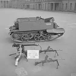 Two Brens (with Universal Carrier and Vickers machine gun) were a gift of the Ishan people in Nigeria to British Army