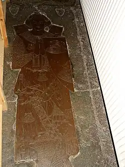 Brass memorial to Sir Robert de Septvans, c.1306