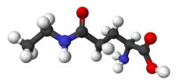 skeletal formula of L-theanine