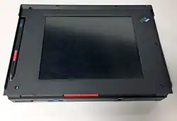 The 360PE folded in its 'tablet' mode allowing the laptop to be held as a tablet would