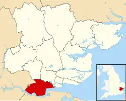 Shown within Essex