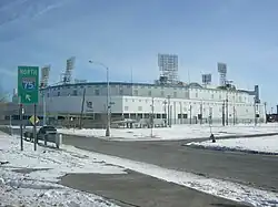 An empty Tiger Stadium in January 2005