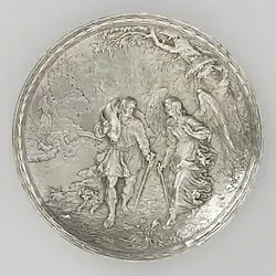 Silver plaquette by Matthäus Merian the Elder, 1627-1650 (they appear twice)