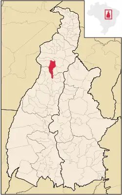 Location in Tocantins state