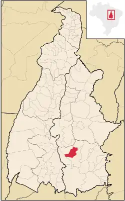 Location in Tocantins state