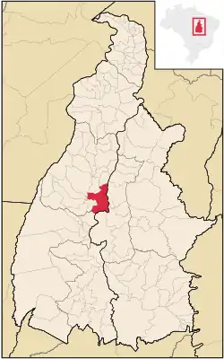 Location in Tocantins state