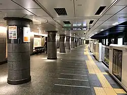 The Ginza Line platform 1 in October 2018