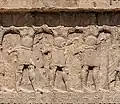 Indian soldiers on the tomb of Darius II (c.410 BCE)