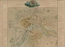 Early 19th-century map of Toulouse
