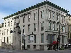 Front and western side of the Trade Mart Building, 131 W. Main Street