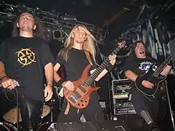 Trauma during a concert in 2006 (From left: Robert Jarymowicz, Paul Krajnik, Chris Dino" Wojdas)