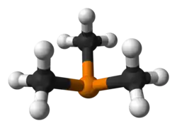Ball and stick model of trimethylphosphine