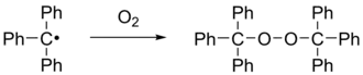 Triphenylmethyl radical oxidation