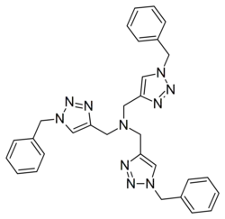 Skeletal formula of TBTA