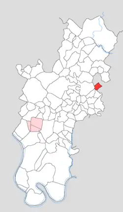 Map showing Garhi Purani in Tundla block