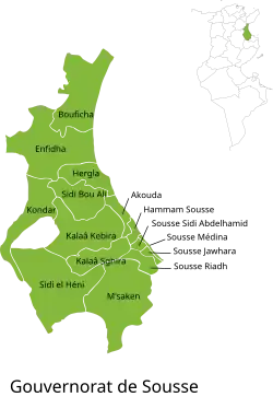 Subdivisions of Sousse Governorate
