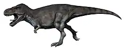 Tyrannosaurus, a large theropod dinosaur of the Cretaceous