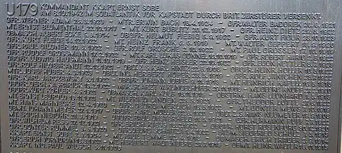 U179 Memorial Plaque, Kiel