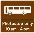 Stopping place for buses used for carrying tourists to allow passengers to take photographs
