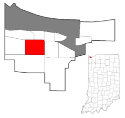 Location within the city of Gary
