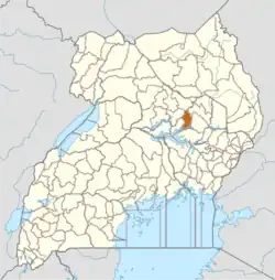District location in Uganda