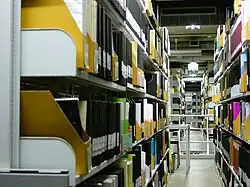 Inside the central library, area accessible to readers