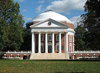 The Rotunda (University of Virginia), Charlottesville, Virginia, by Thomas Jefferson, 1822-1826[100]