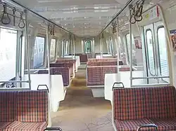 Interior of an unrefurbished Comeng set (pre 2000's)