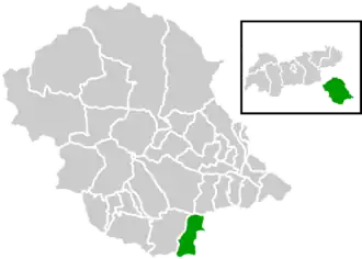 Location within Lienz district