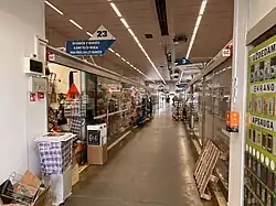 A corridor in one of the market halls