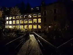 Illuminated former knife making workshops at Faux-Martel.