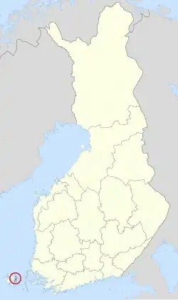 Location of Vårdö in Finland