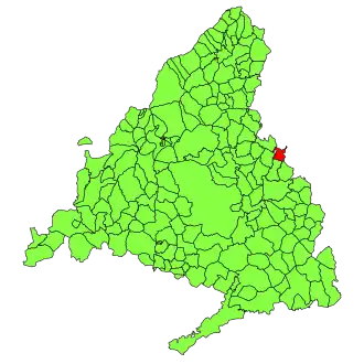 Municipal location within the Community of Madrid.