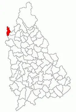 Location in Dâmbovița County