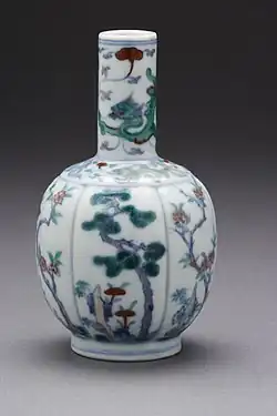 Vase with Pine, Bamboo, Plum, Camellia, and Dragon Yongzheng reign, 1723–1735