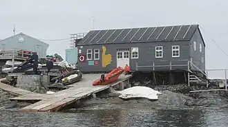 Wooden dock at Vernadsky Station