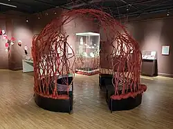 Vessel, a sculpture by Gemma Wood, on display as part of the Blood: Ties and Tensions exhibition.