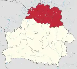 Location of Vitebsk region