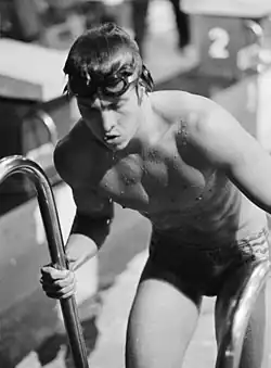 Vladimir Salnikov, winner of the 400-metre freestyle, 1500-metre freestyle, and 4 × 200-metre freestyle relay.