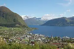 View of Volda and the Voldsfjorden