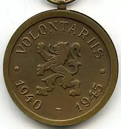 Reverse of the medal