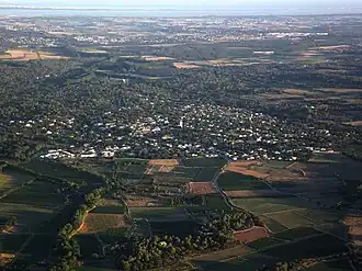 An aerial view of Sussargues