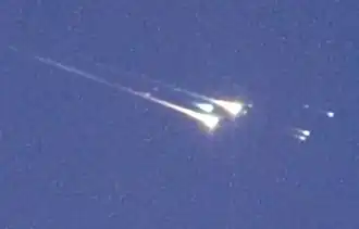 Image 69Space debris identified as WT1190F, burning up in a fireball over Sri Lanka (from Space debris)