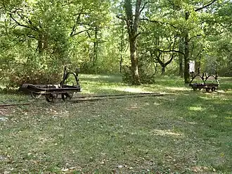 Phosphate mine railway wagons