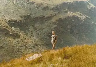 A hillwalker on the eastern side of the valley, 1980