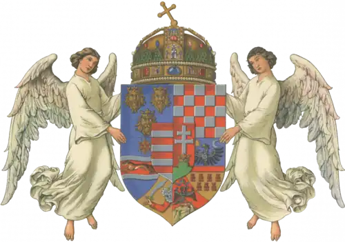 Coat of arms of Transylvania in the coat of arms of the Kingdom of Hungary (1915–1918)