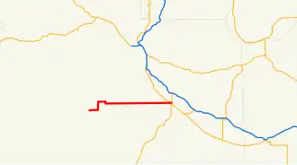 A map indicating the path that SR 220 takes through the county.