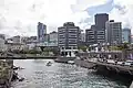 A view of Wellington's civic and commercial centre from the seaward side of the lagoon