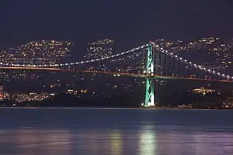 The Lions Gate Bridge and West Vancouver